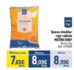 Makro Makro - queso cheddar rojo rallado oferta