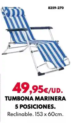 BricoCentro Tumbona marinera 5 posiciones oferta