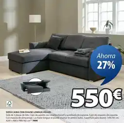 JYSK Sofa cama con chaise longue vajby oferta