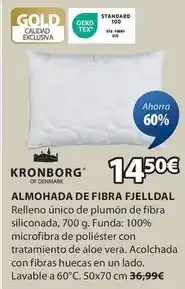 JYSK Kronborg - almohada de fibra fjelldal oferta