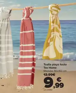 Carrefour Tex home - toalla playa fouta oferta