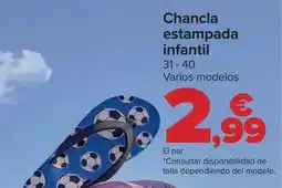 Carrefour Chancla estampada infantil oferta