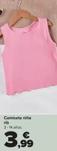 Carrefour Tex - camiseta niña rib oferta