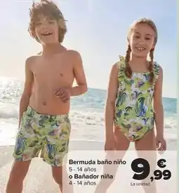 Carrefour Bermuda baño niño o bañador niña oferta