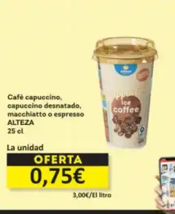 Economy Cash ALTEZA Café capuccino, capuccino desnatado, macchiatto o espresso oferta