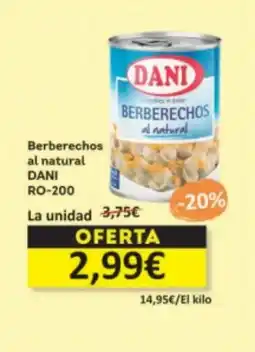 Economy Cash DANI Berberechos al natural oferta