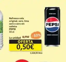 Economy Cash PEPSI Refresco cola original, zero, lima zero o zero sin cafeina oferta