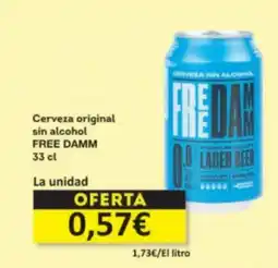 Economy Cash FREE DAMM Cerveza original sin alcohol oferta