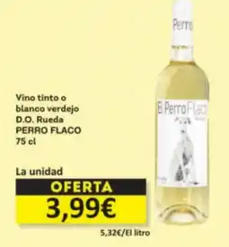 Economy Cash PERRO FLACO Vino tinto o blanco verdejo D.O. Rueda oferta