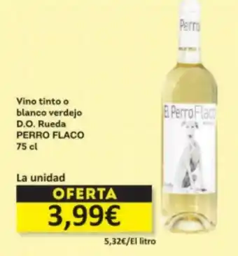 Economy Cash PERRO FLACO Vino tinto o blanco verdejo D.O. Rueda oferta