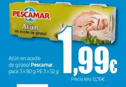 Unide Supermercados PESCAMAR Atún en aceite de girasol oferta