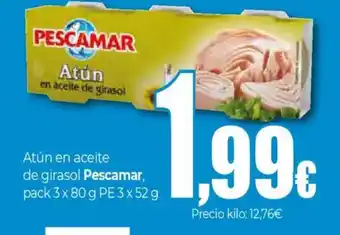 Unide Supermercados PESCAMAR Atún en aceite de girasol oferta