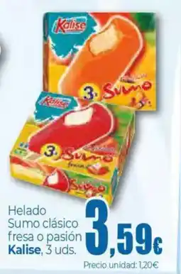 Unide Supermercados KALISE Helado Sumo clásico fresa o pasión oferta