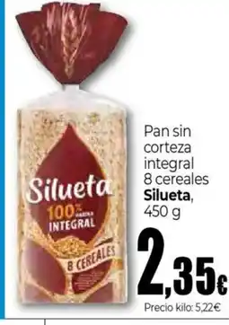 Unide Supermercados SILUETA Pan sin corteza integral 8 cereales oferta