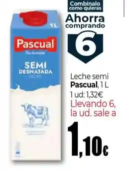 Unide Supermercados PASCUAL Leche semi oferta