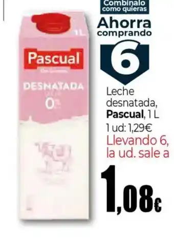 Unide Supermercados PASCUAL Leche desnatada oferta