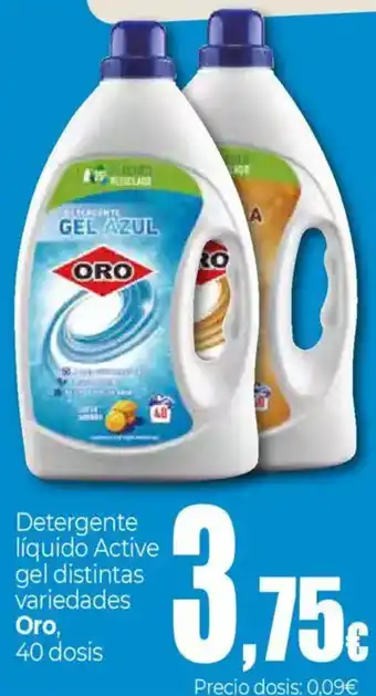 Unide Supermercados ORO Detergente líquido Active gel distintas variedades oferta
