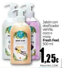 Unide Supermercados FRESH FEEL Jabón con dosificador vainilla, coco o mora oferta