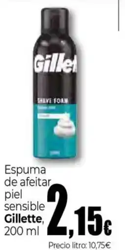 Unide Supermercados GILLETTE Espuma de afeitar piel sensible oferta
