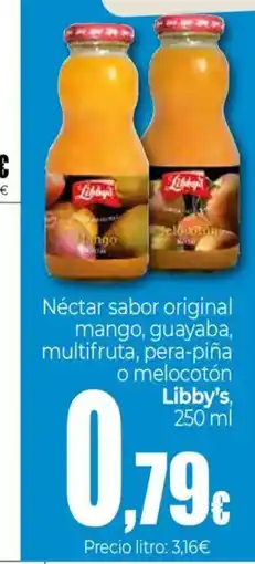 Unide Supermercados LIBBY'S Néctar sabor original mango, guayaba, multifruta, pera-piña o melocotón oferta