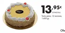 Supermercados Lupa Tarta yema, 12 raciones oferta