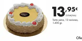 Supermercados Lupa Tarta yema, 12 raciones oferta