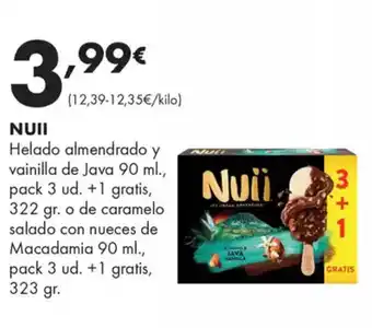 Supermercados Lupa NUII Helado almendrado y vainilla de Java oferta
