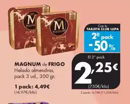 Supermercados Lupa MAGNUM de FRIGO Helado almendras oferta