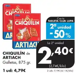 Supermercados Lupa CHIQUILÍN de ARTIACH Galletas oferta
