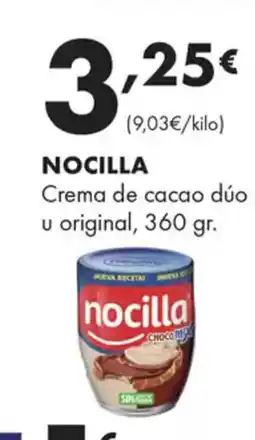Supermercados Lupa NOCILLA Crema de cacao dúo oferta
