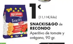 Supermercados Lupa SNACKIS&GO de RECONDO Aperitivo de tomate y orégano oferta