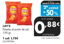 Supermercados Lupa LAY'S Patatas al punto de sal oferta