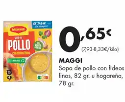 Supermercados Lupa MAGGI Sopa de pollo con fideos finos oferta