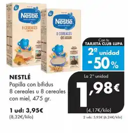 Supermercados Lupa NESTLÉ Papilla con bífidus 8 cereales u 8 cereales oferta