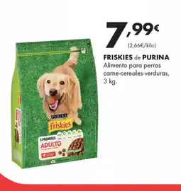 Supermercados Lupa FRISKIES de PURINA Alimento para perros carne-cereales-verduras oferta