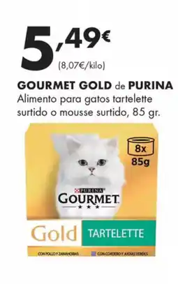 Supermercados Lupa GOURMET GOLD de PURINA Alimento para gatos tartelette surtido o mousse surtido oferta
