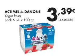 Supermercados Lupa ACTIMEL de DANONE Yogur fresa oferta