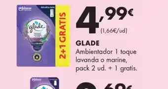 Supermercados Lupa GLADE Ambientador 1 toque lavanda o marine oferta