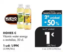 Supermercados Lupa HOHES C Vitamin water energy o revitalize oferta