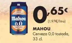 Supermercados Lupa MAHOU Cerveza 0,0 tostada oferta