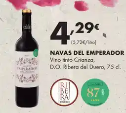 Supermercados Lupa NAVAS DEL EMPERADOR Vino tinto Crianza D.O. Ribera del Duero oferta