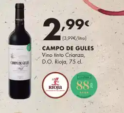 Supermercados Lupa CAMPO DE GULES Vino tinto Crianza, D.O. Rioja oferta