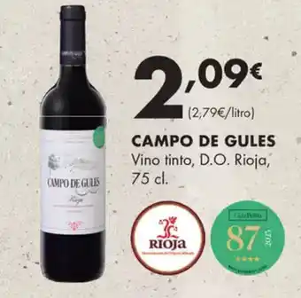 Supermercados Lupa CAMPO DE GULES Vino tinto, D.O. Rioja oferta