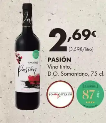 Supermercados Lupa PASIÓN D.O. Vino tinto Somontano oferta