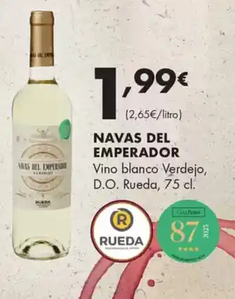 Supermercados Lupa NAVAS DEL EMPERADOR Vino blanco Verdejo, D.O. Rueda oferta
