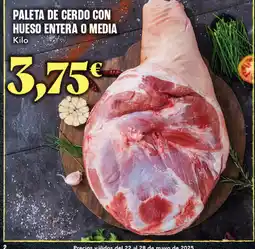 Gadis Paleta de cerdo con hueso entera o media oferta