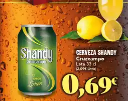 Gadis CRUZCAMPO Cerveza shandy oferta