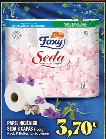 Gadis FOXY Papel higiénico seda 3 capas oferta