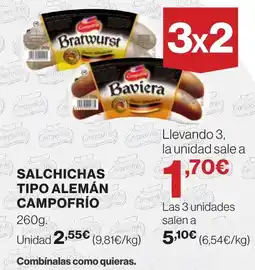 Supercor CAMPOFRIO Salchichas tipo aleman oferta