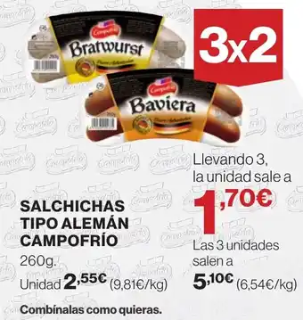 Supercor CAMPOFRIO Salchichas tipo aleman oferta